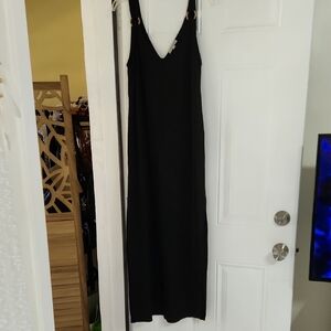 💚Green Envelope Black Midi Dress💚